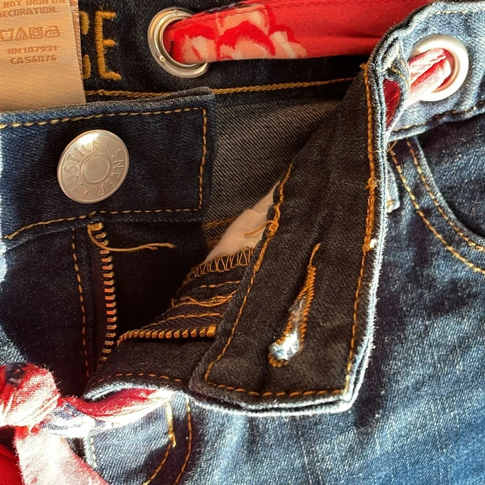 Justice Juniors Dark Blue Wash Denim Girls Shorts Size 16